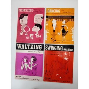 Lot-4 Music Dancing Swinging Sheet Books '59 '60 Waltzing Singing B45.1GU1976
